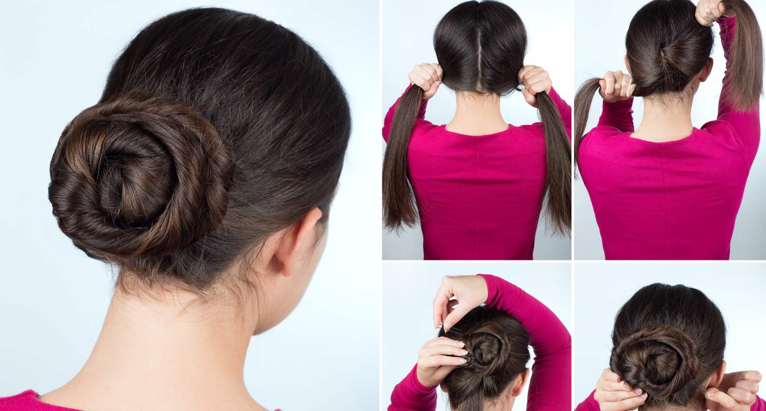 4. Twisted Low Bun With Soft Waves
