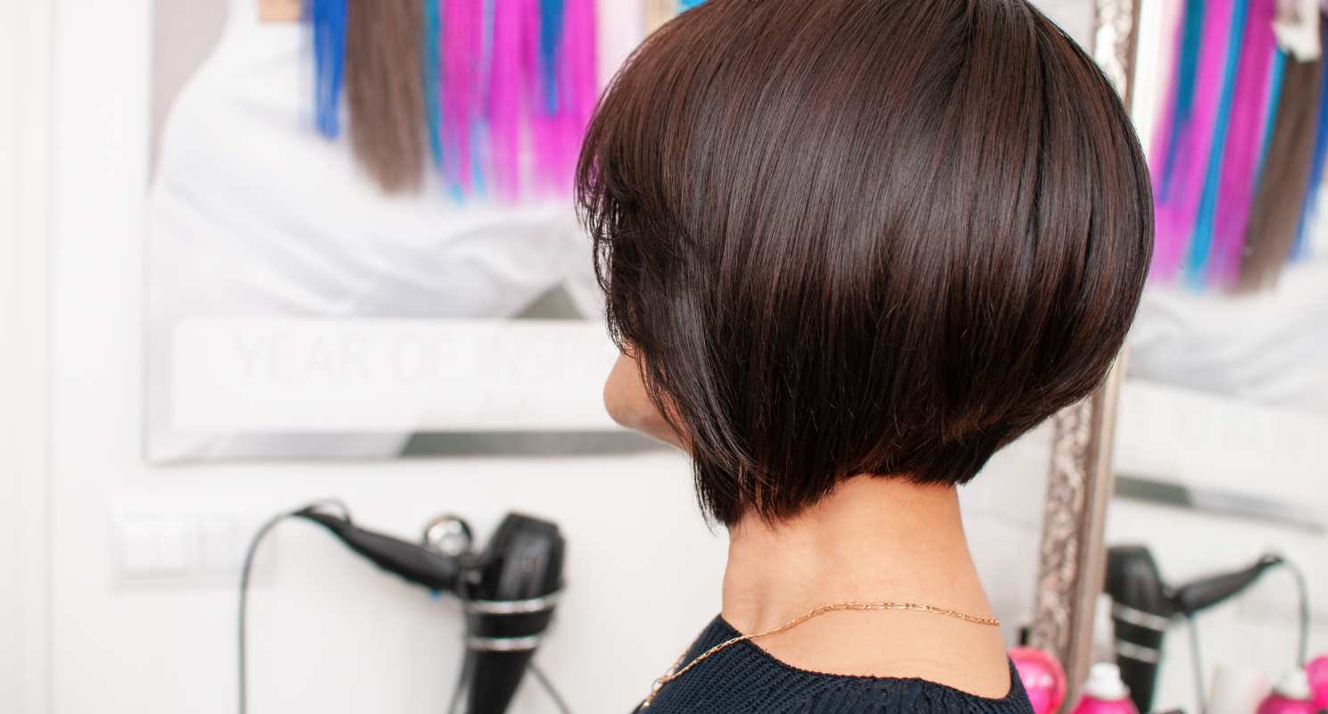 1. Short Stacked Bob With Layers