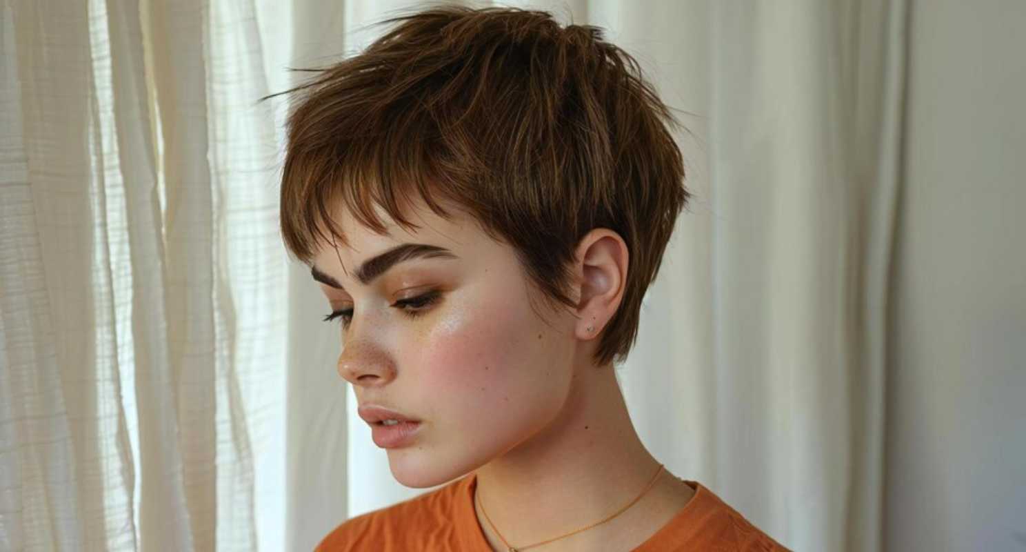 14. Messy Medium length pixie cuts