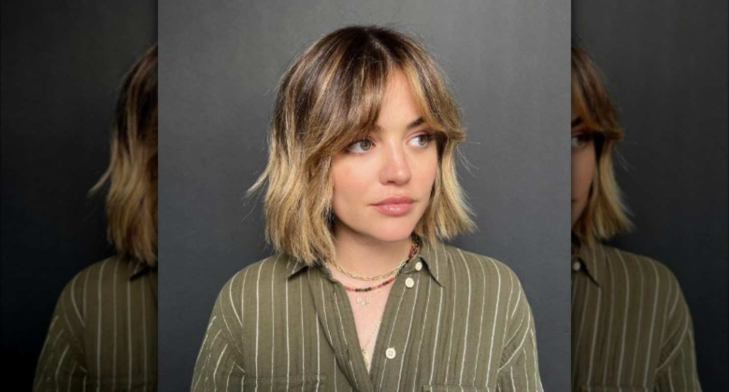 Textured Bob With Curtain Bangs