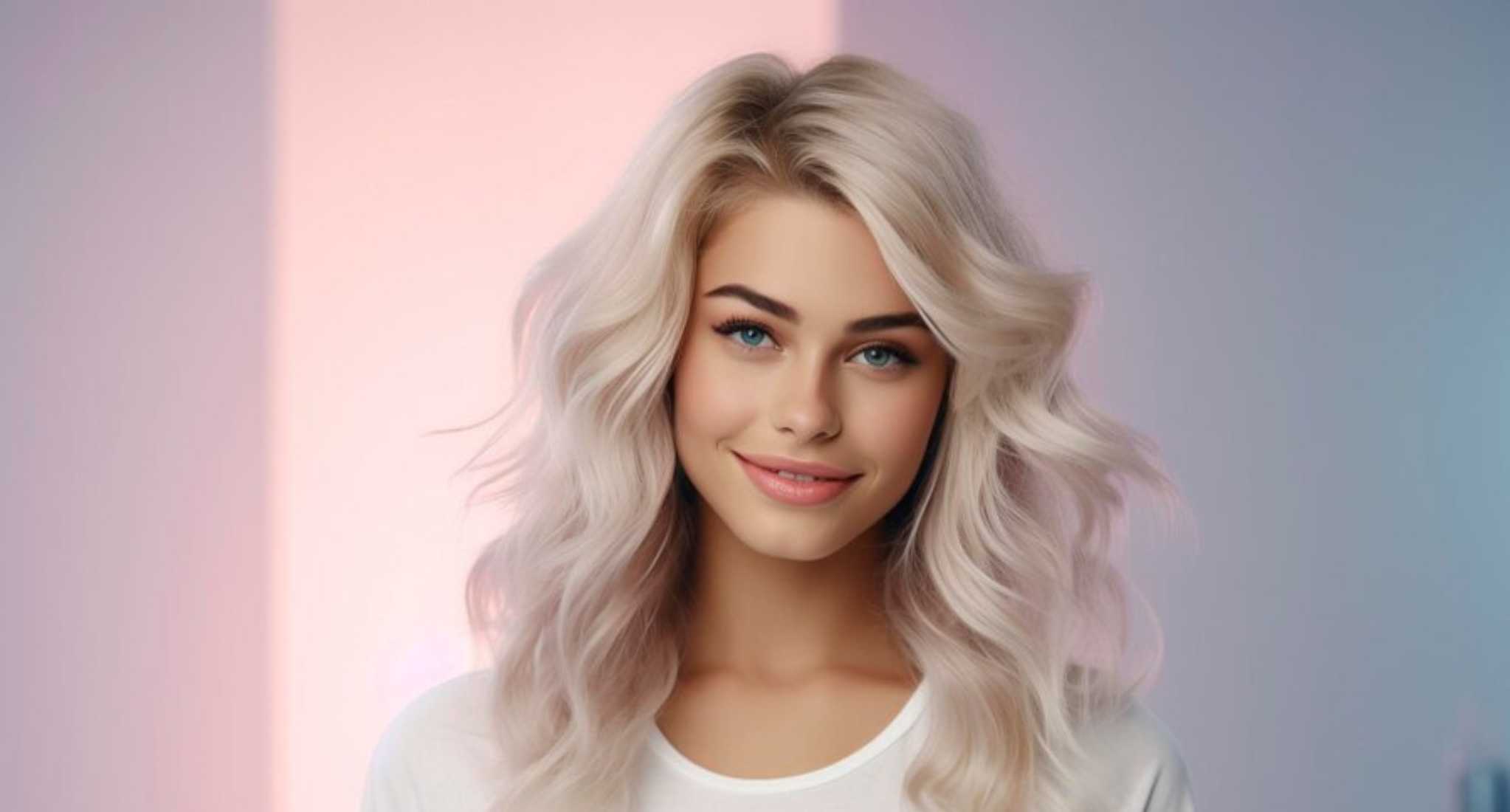 33. Blonde Wolf Cut with Chunky Highlights
