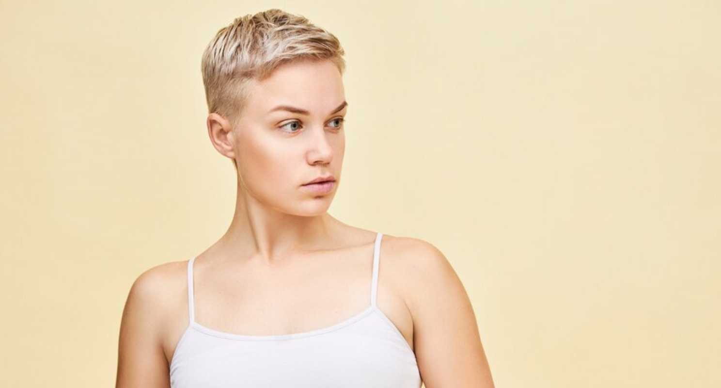 5. Short Blonde Tapered Pixie