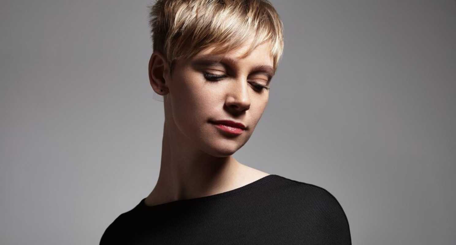 9. Short Bronde Layered Pixie With Micro Bangs