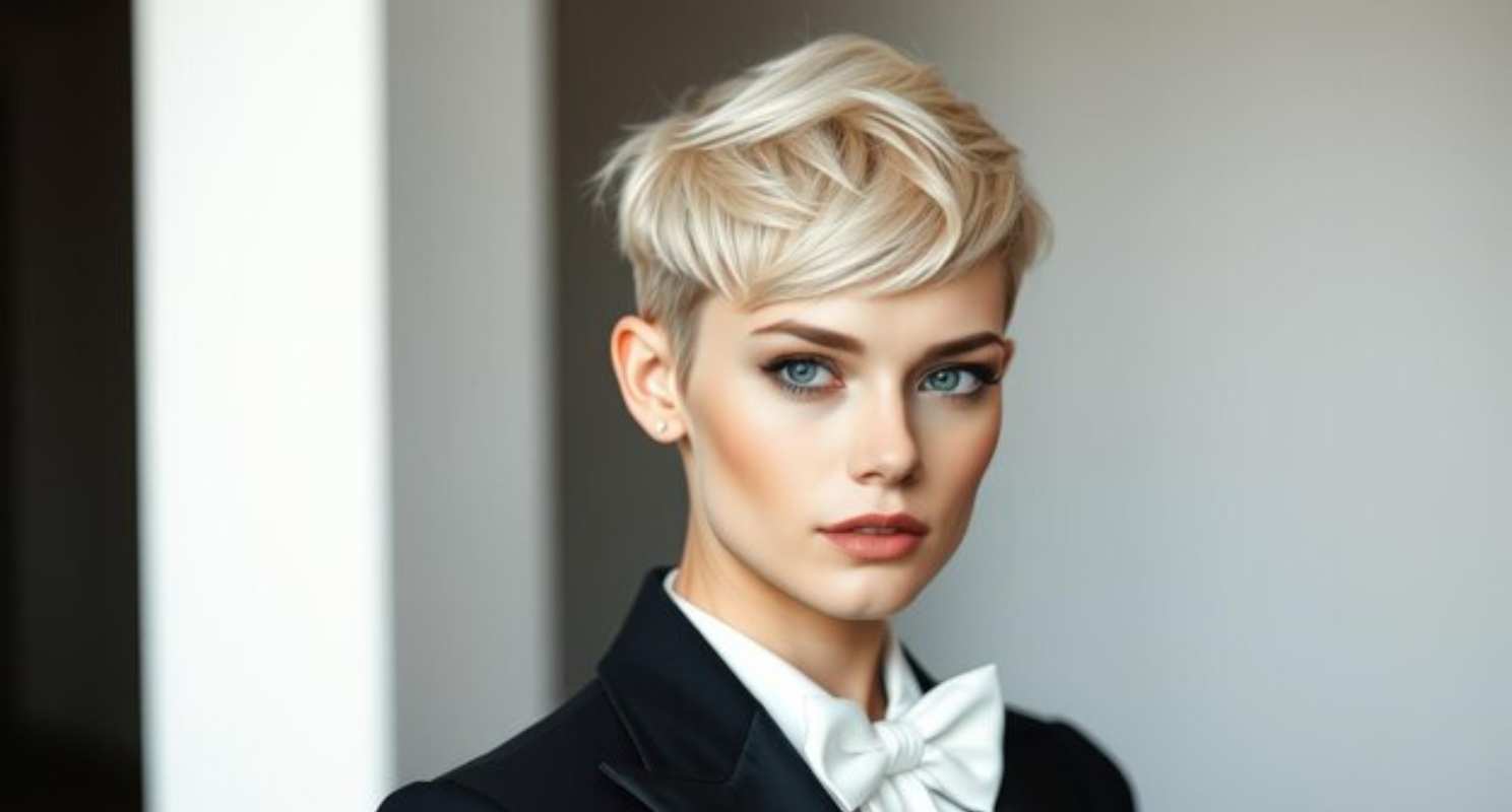 Blonde Pixie with Side Shave