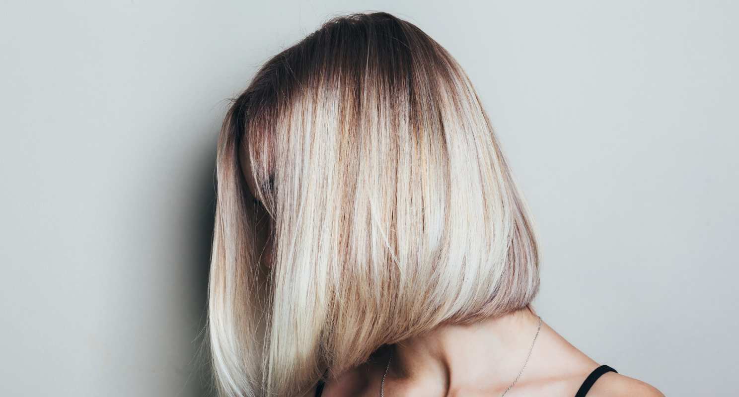 Bold Blonde Bob With Ashy Low Lights