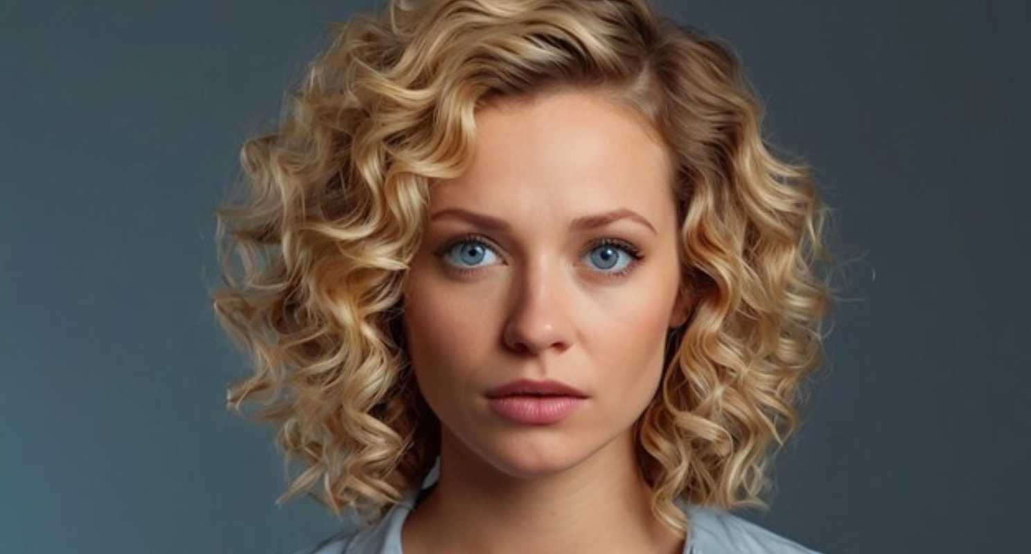 Curly Blonde Bob