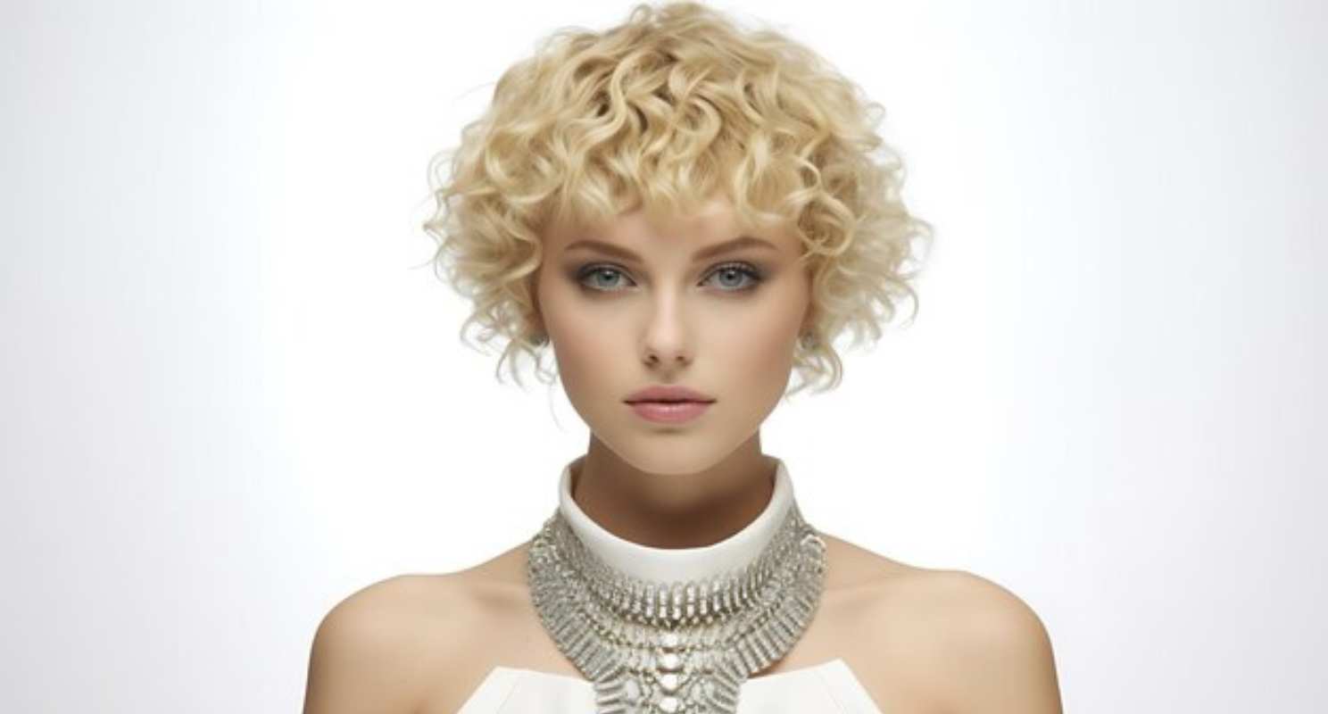 Curly Hairstyles Blonde Pixie Cut