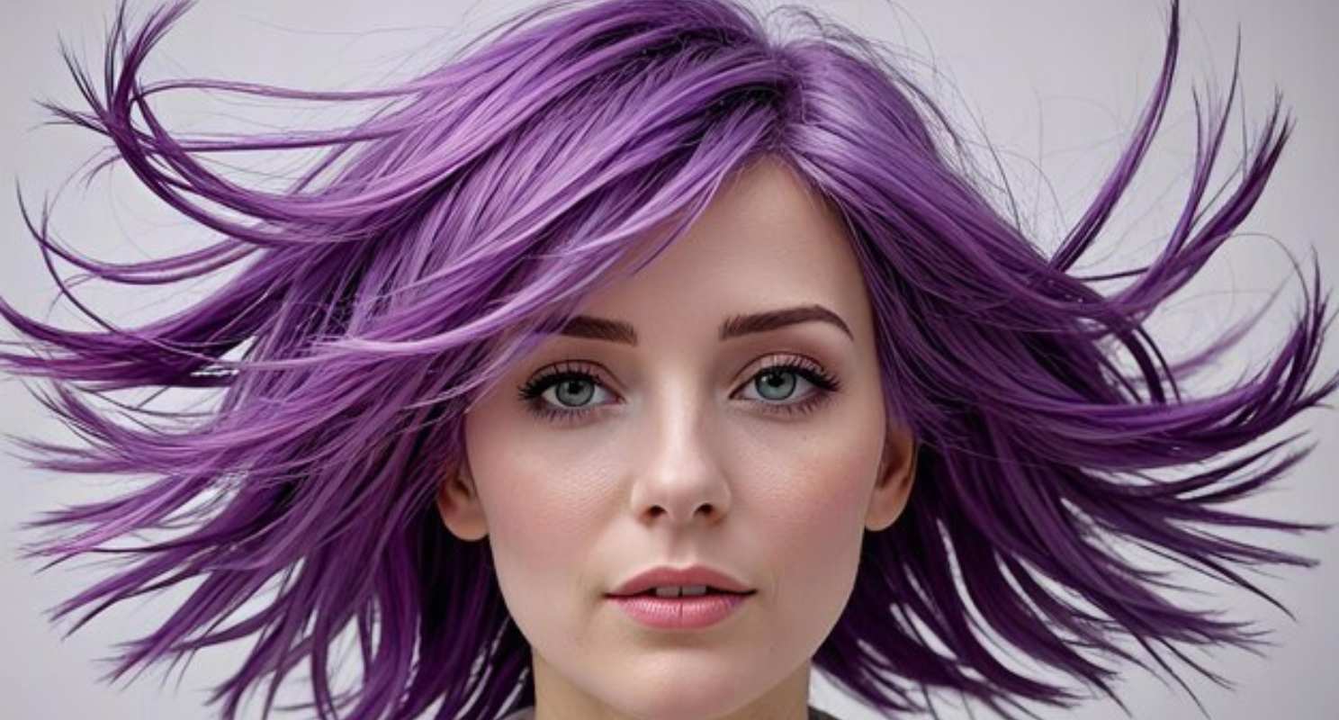 Medium Purple Layered Hairstyles Purple Hair
