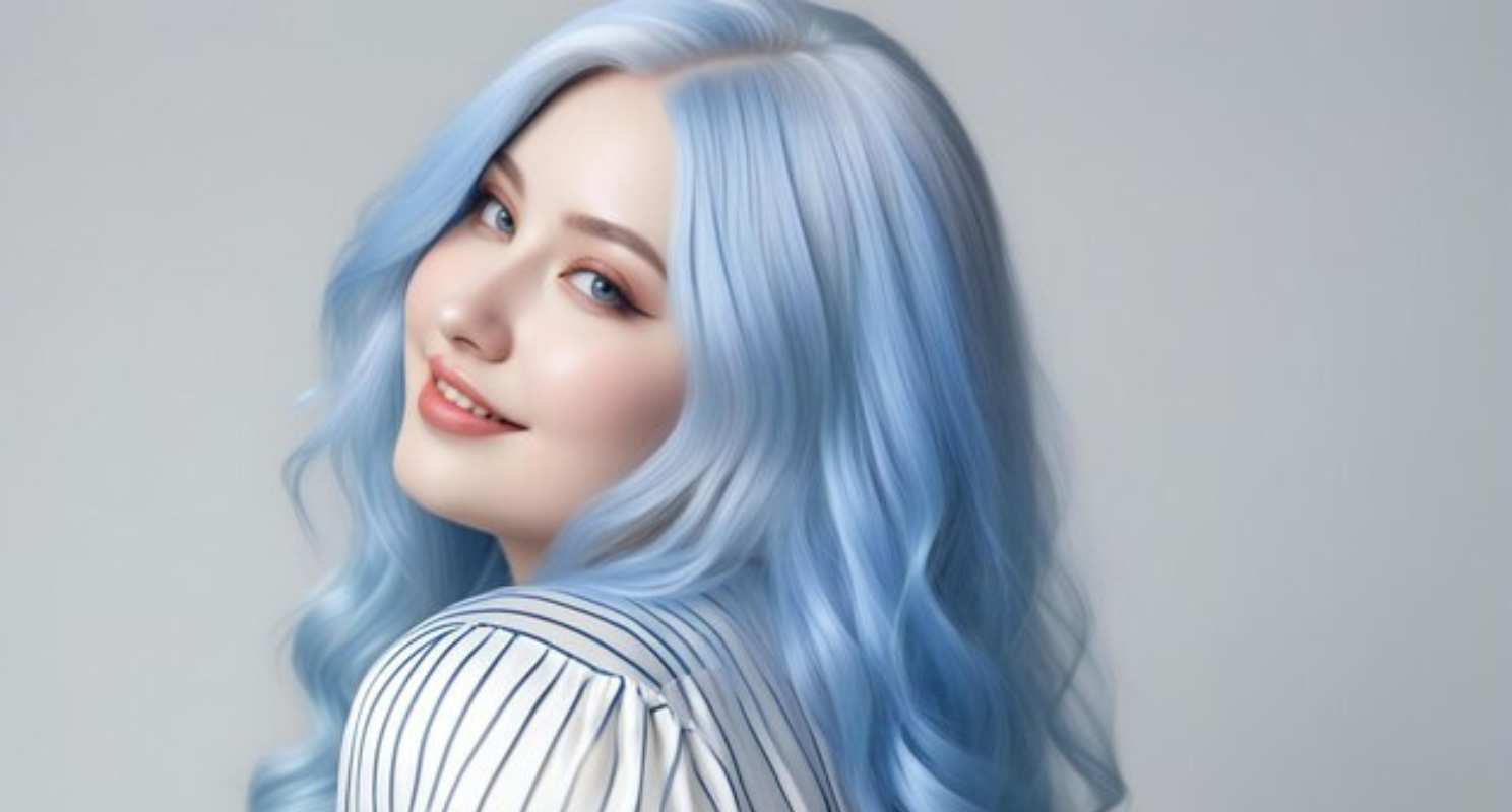 Pastel Blue Bright Hair Color