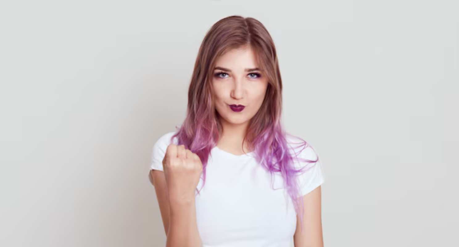Purple Ombre On Blonde Wavy Hairstyles Purple Hair