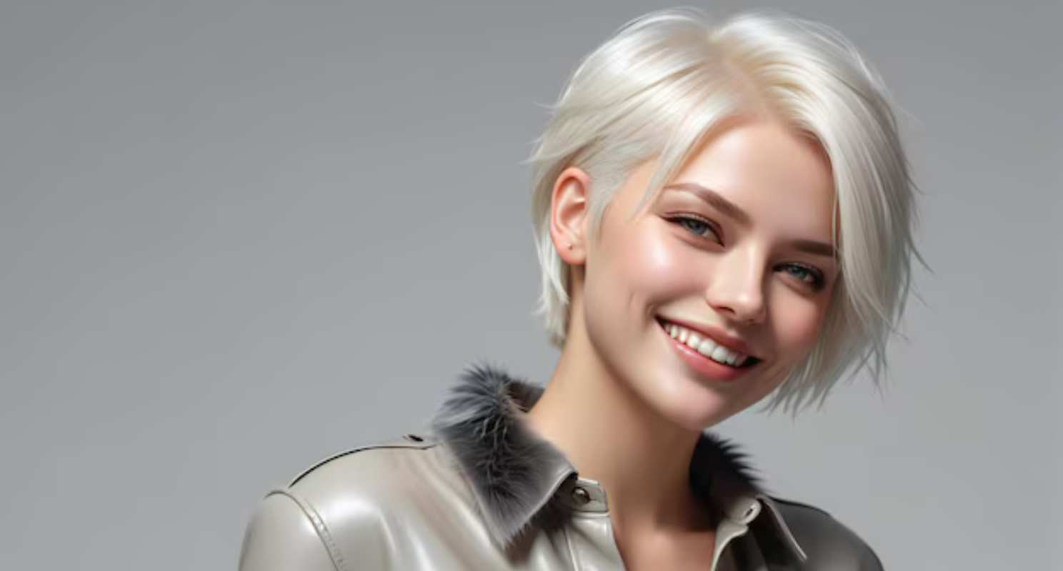 Short Platinum Blonde with Undercut